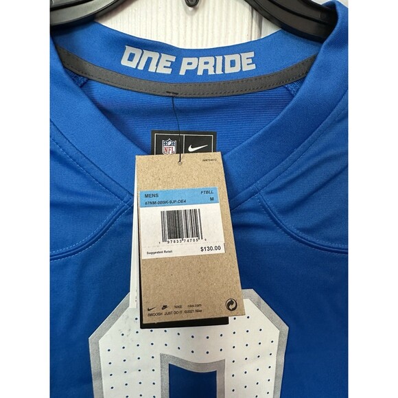 Size M Nike NFL Football Detroit Lions #9 Jameson Williams Jersey Men’s NEW - Picture 3 of 3
